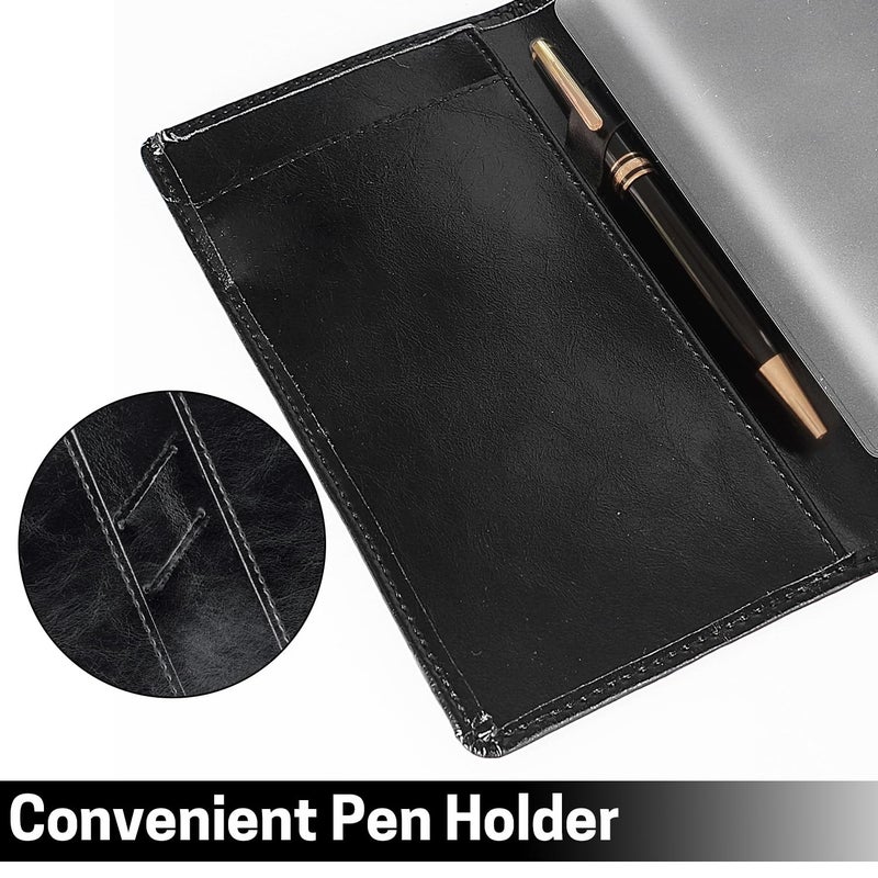 Aurya Leather Checkbook Covers for Personal Checkbook, Checkbook Holder with Free Vinyl Divider, Checkbook Cover for Duplicate Checks for Men and Women - Image 4